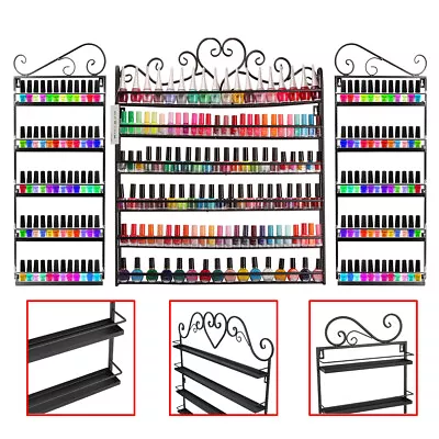 5Tiers Wall Nail Polish Display Rack Organizer Shelf Stand Fit Up To 200 Bottles • $21.99