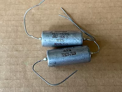 2 NOS Vintage .082 Uf 600v Gudeman Vitamin Q PIO Capacitors Oil .1 Uf Subs (Qty) • $20