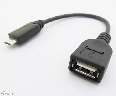 1pc 17cm Host OTG Adapter Cable Micro 5pin USB Male Plug To USB Female Jack • $1.04