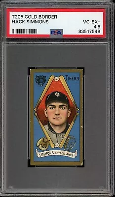 1911 T205 Gold Border Baseball Hack Simmons PSA 4.5 • $150