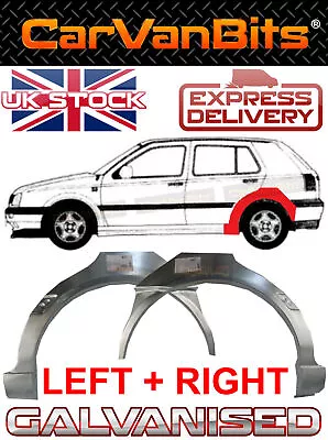 For Vw Golf 3 Mk3 Iii 4/5 Rear Wheel Arch Fender Repair Body Rust Outer Panel X2 • $62.22