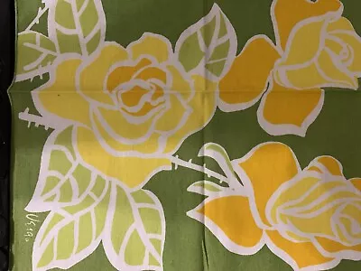 Vintage VERA Napkin YELLOW ROSE Set Of 2 • $10