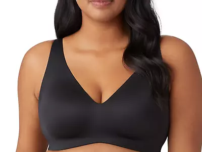 NEW WACOAL 'Flawless Comfort' Seamless Wirefree Bra Size XL D/DD Black #856326 • $23.99