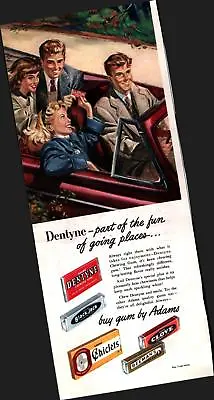 1947 Adam's Chewing Gum Beeman's Dentyne Black Jack Chiclets Vintage Print Ad640 • $4.98