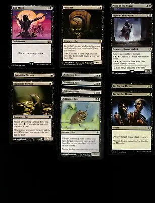 RAT ATTACK!-60 Card Deck-MTG-Magic The Gathering-RTP-RARES-DISCARD-BLACK-FUN • $39.99