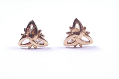 Celtic Earrings 9 Carat Yellow Gold • £95