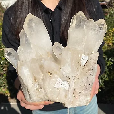 12LB Natural White Crystal Cluster Point Mineral Specimen Chakras Healing • $152.50