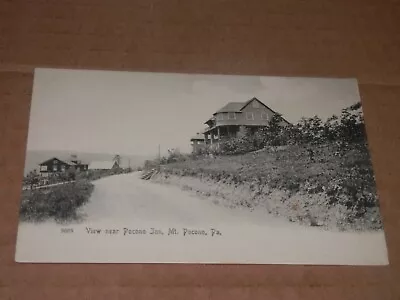 MT. POCONO PA - 1901-1907 ERA POSTCARD - VIEW Near POCONO INN • $5.50