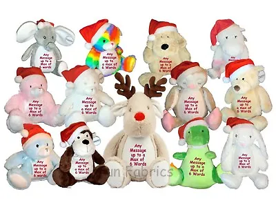 Personalised Large Teddy Bear Baby 1st Christmas Reindeer Snowman Santa Gift    • £25