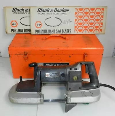 Black And Decker 3122 Portable Metal Cutting Band Saw 2 Speed W/ Case Blades • $149.95