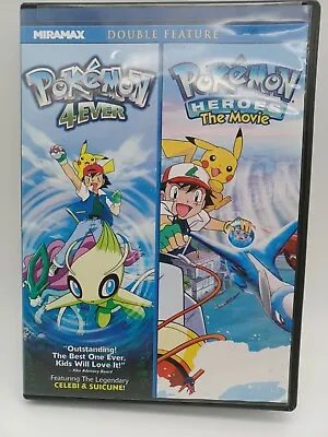 $3.78 • Buy Pokemon 4Ever + Heroes The Movie Double Feature 4 Ever DVD 