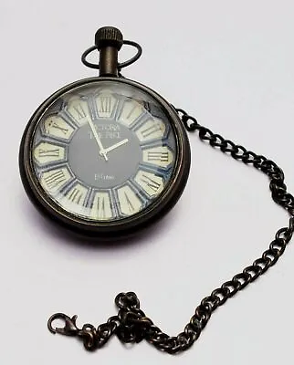 Antique Vintage Collectible Brass Victoria Time Piece Pocket Watch & Gift Item • $34.80