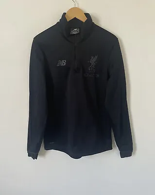 £24.99 • Buy Liverpool Track Top Medium New Balance Training Jacket Quarter Zip Black