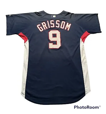2009 Washington Nationals Marquis Deon Grissom #9 Jersey Authentic XL Navy Blue • $175