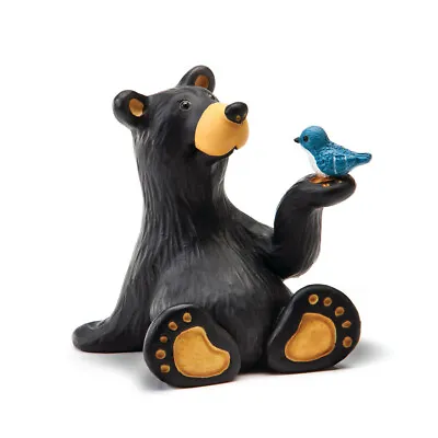 $17.99 • Buy Black Bear Mini Figurine W/bluebird By Jeff Fleming Bearfoots Rustic Cabin Decor