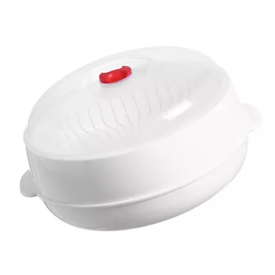 Luxshiny Microwave Vegetable Steamer - White • $13.57