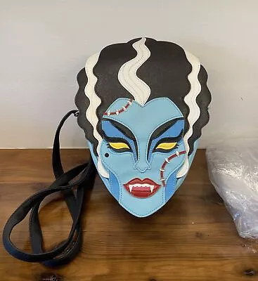 Bride Of Monster Face Crossbody Bag Love Pain & Stitches X Vixen Blue Halloween • $99