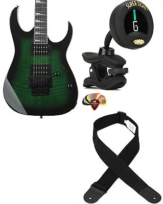 Ibanez GRG320FATEB + Snark ST-8 + Dunlop PVP101 + Levy's M8POLY-BLK Value B • $433.96