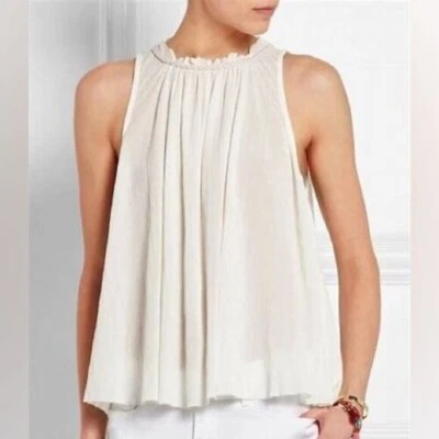 £21.14 • Buy ISABEL MARANT Ivory Cotton Voile Trapeze Tank Top Shirt 34 0 2 XS