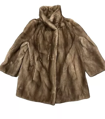 Vintage Mink Fur Coat Emba Natural Brown Women’s Small • $80