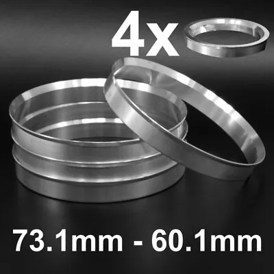 4x Aluminium Metal Spigot Rings 731-601 Car Alloy Wheel Hub Centric 73.1-60.1 • $12.89