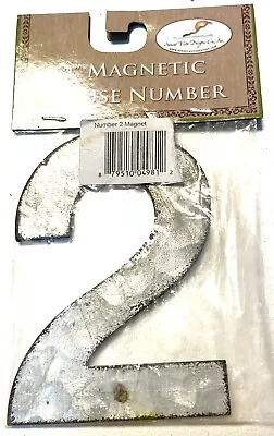 Sunset Vista Design Studios Magnetic Sign 4-Inch Metal Address Tile Number 2 • $7.99