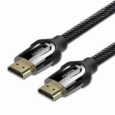 Premium 4k Hdmi Cable 2.0 High Speed Gold Plated Lead 2160p 3D HDtv Ultra UHD • £4.99