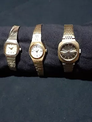 Vintage Citizen Watch. 3 Ladies Watches. Working. Wind Up And Battery. • $21.95