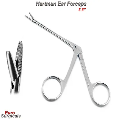 Hartman ENT Forceps Alligator Ear Forceps Serrated Surgical Instruments  • £6.99