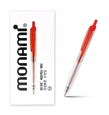 Monami Ball Point Pen Gel Pen FX Zeta Red Color 0.5mm F5 Ink - 12 Pcs (1 Dozen)  • $18.99