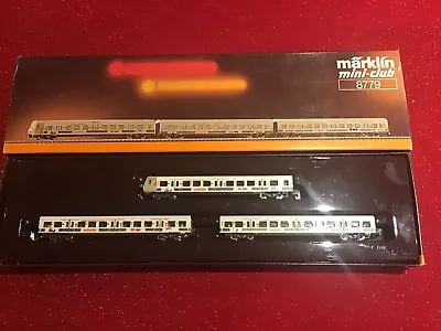 Marklin MiniClub Z Gauge 8779 City Bahn Set 3 Car Passenger Train Set Boxed • £140