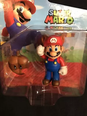 Jakks Super Mario Raccoon Mario With Super Leaf 2.5 Inch Action Figure • $12.49