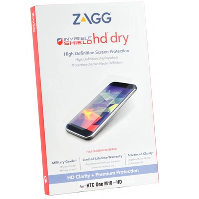 Genuine Zagg Invisible Shield Hd Dry Premium Protection For Htc One M10-HD • £1.99