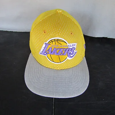 LA Lakers Hat Cap Mens Snapback Yellow Gray New Era 9Fifty Hardwood Classics NBA • $12.98