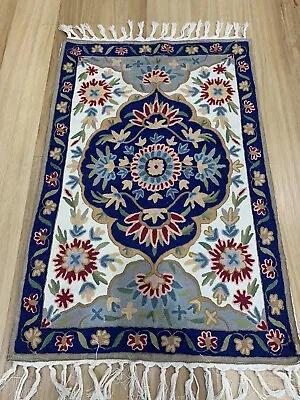 Oriental Kashmir Persian Chain Stitch Handmade Wool Rug CarpetHome Decor Area • $290