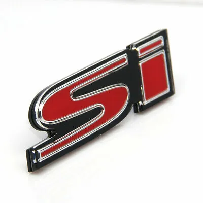 Jdm Front Rear Trunk Si Red Grill Emblem Nameplate Badge For Honda Civic Ep3 Fg2 • $15.95