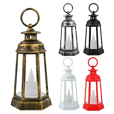 Decorative Lantern With Flameless LED Candle Light LED Warm Candle Home Decor • $11.49