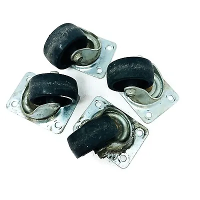 4 Pcs Shepherd Metal Wheel Rectangle Top Plate Fixed Swivel Caster Set • $20.77