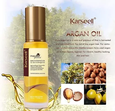 Karseell Moroccan Argan Oil For Hair Healing Cold Pressed Weightless Serum 50ML • $37.99