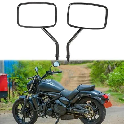 Rectangle Black Motorcycle Mirrors For Kawasaki Vulcan VN 800 900 1600 1500 1700 • $25.11