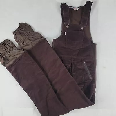 Vintage Levis Overalls Corduroy Ski Mens Small Brown 70s Retro Bib Jacket  • $204.89