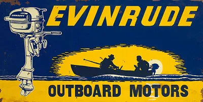 Evinrude Outboard Motors Advertising Metal Sign • $67.45