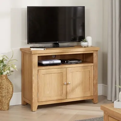 Cheshire Limed Oak Medium TV Unit Sideboard- Media Storage Cabinet Unit- LR72-TV • £399