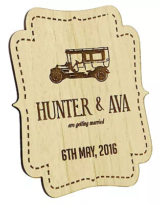 20 Custom Engraved Wooden Magnet Rustic Wedding Save The Date Wooden-8lY • $81.39