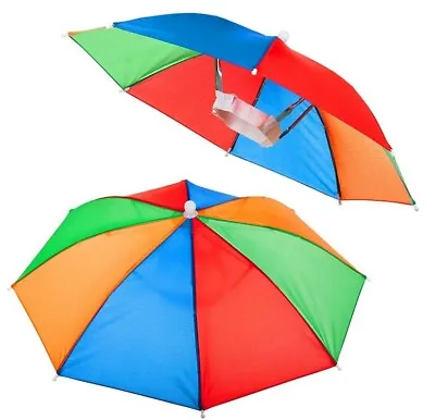 £3.49 • Buy Umbrella Hat Ladies Men Adult Festival Essential Rain Hat Fancy Dress Novelty