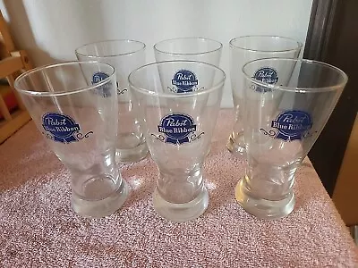 Pabst Blue Ribbon Beer Glasses Vintage Lot Of 6 • $2.25