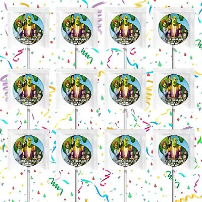 Shrek Party Favors Supplies Decorations Lollipops 12 Pcs • $19.99