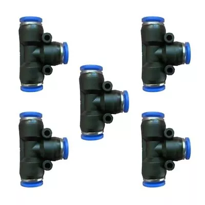 5 Pcs 5/16  X 5/16 X 5/16  Pneumatic T Shaped 3 Way Tube Reducer ConnectorQui... • $17.56