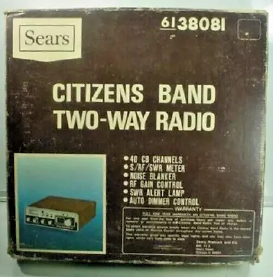 Vintage Sears Cb Two Way Radio # 36138081 Road Talker 40 Channel W/ Original Box • $19.85