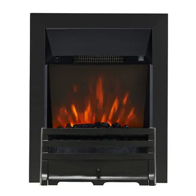 Electric Modern Black Remote 2kw Flame Coal Display Insert Led Fireplace Fire • £243
